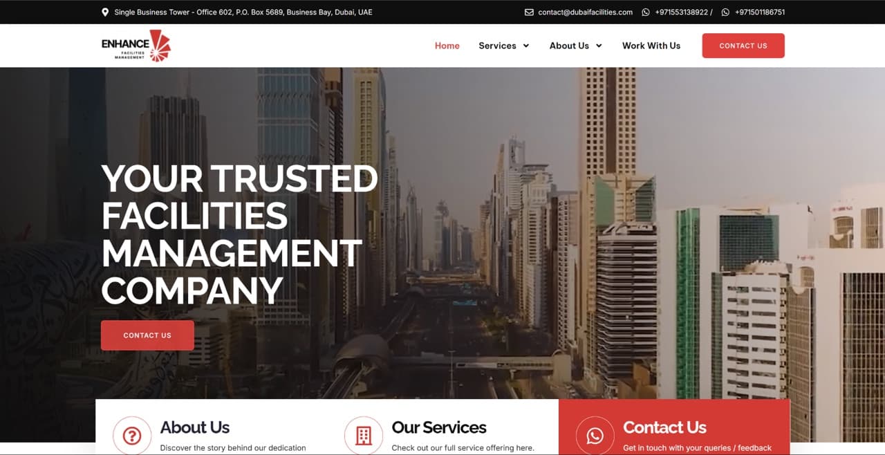 Enhance Facilities website