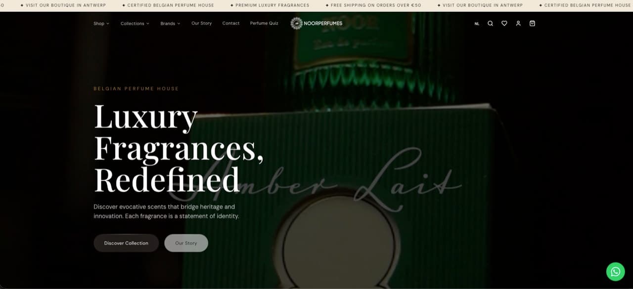 Noor Perfumes website
