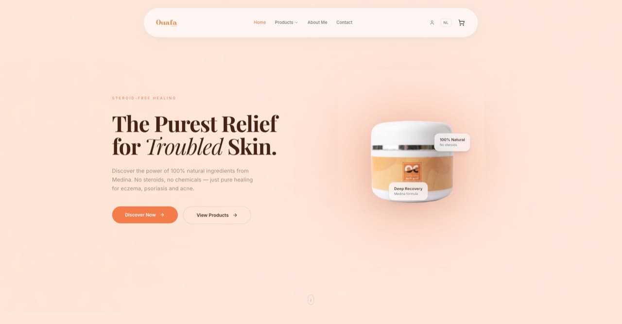 Ouafa Naturals website