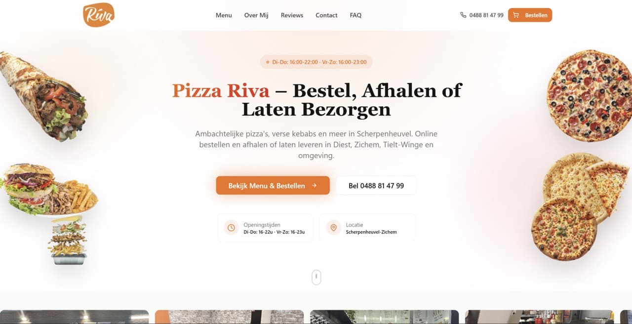 Pizza Riva website